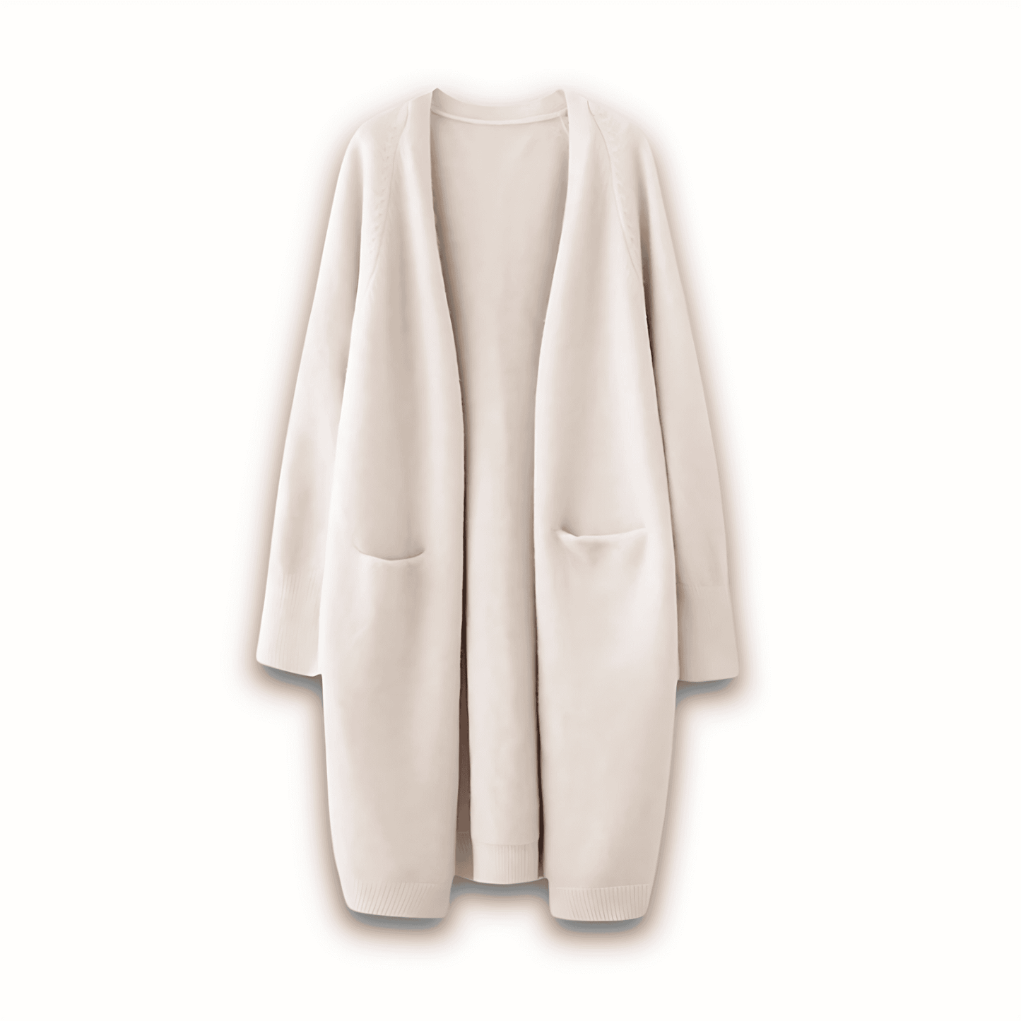 WW | Damen Lange Cardigan Jacke Gemütlich Strick Stil