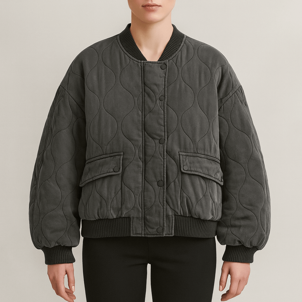 WW | Damen Lockere Passform Winterjacke Gequiltetes Design
