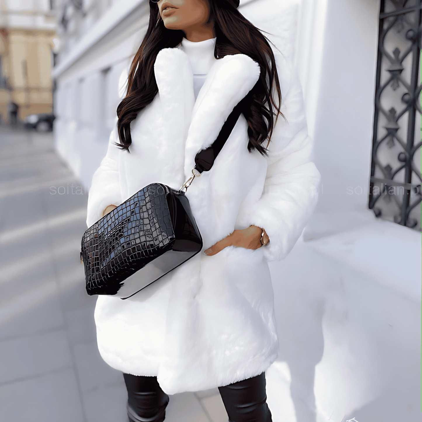 WW | Damen Oversized Weiches Jackett mit Reverskragen