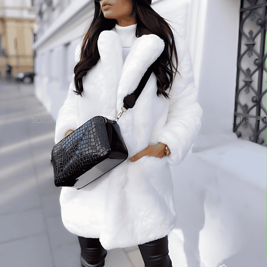 WW | Damen Oversized Weiches Jackett mit Reverskragen