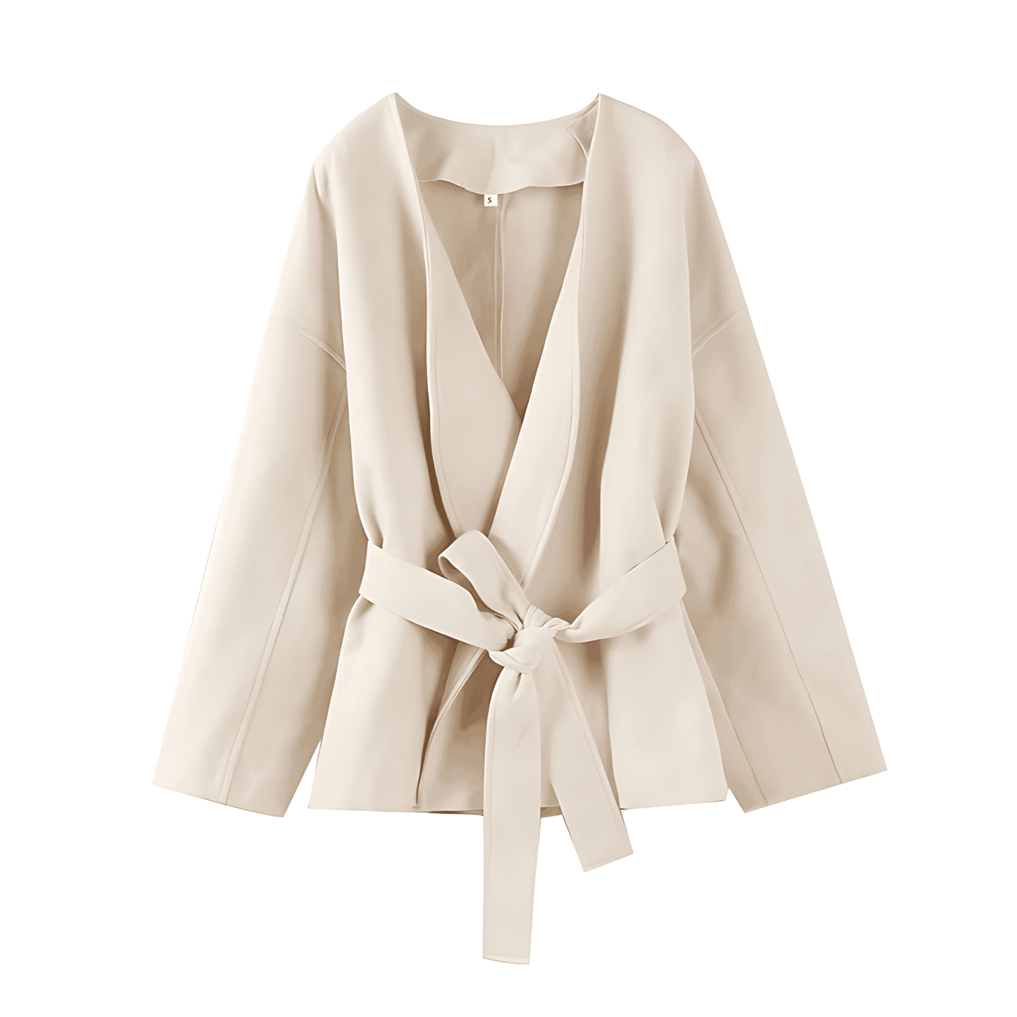 WW | Damen Oversized Wickeljacke Breite Ärmel Stil