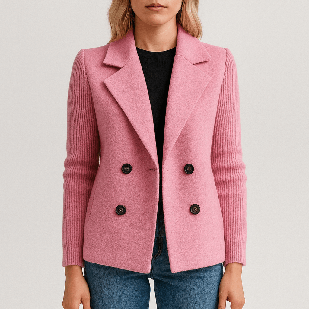 WW | Damen Blazerjacke mit Puffärmeln Wollmischung