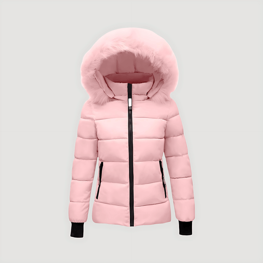 WW | Damen Pufferjacke mit Pelzkapuze & Wattierte Jacke