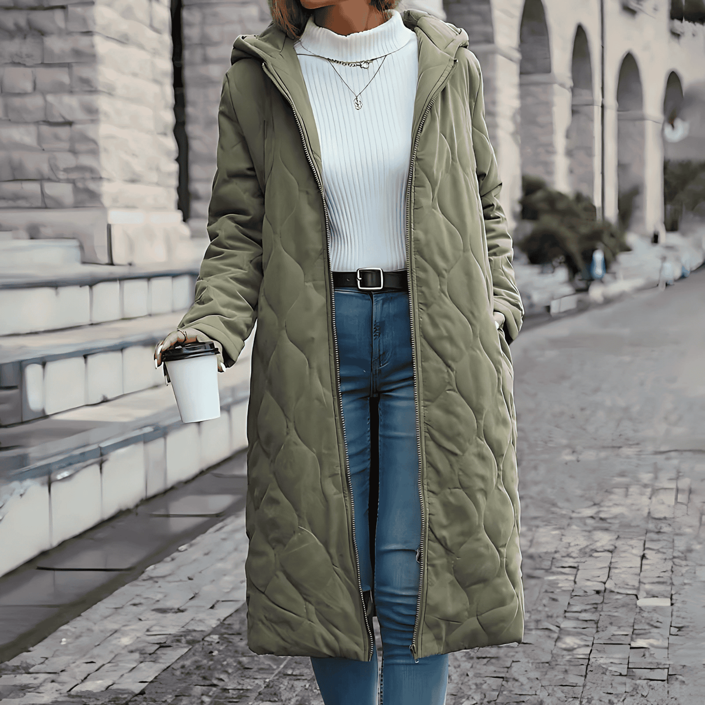 WW | Women's Quilted Hoodie Jacket Cotton Blend