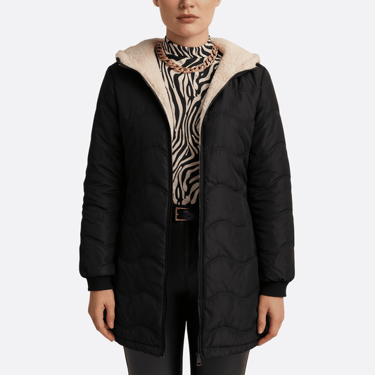 WW | Damen Slim Fit Gewatteeter Trenchcoat mit Kapuzen Design