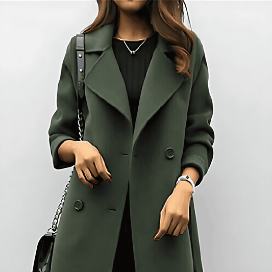 WW | Damen Tailored Woll Duster Hoher Kragen