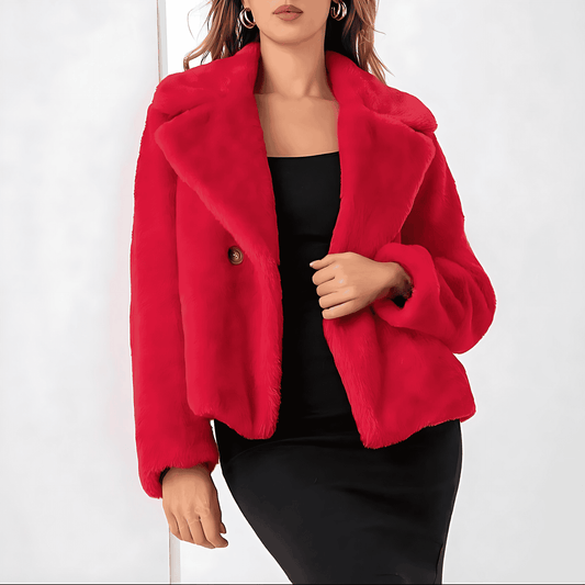 WW | Damen Trendy Teddyjacke Weiche Mode Niedrig