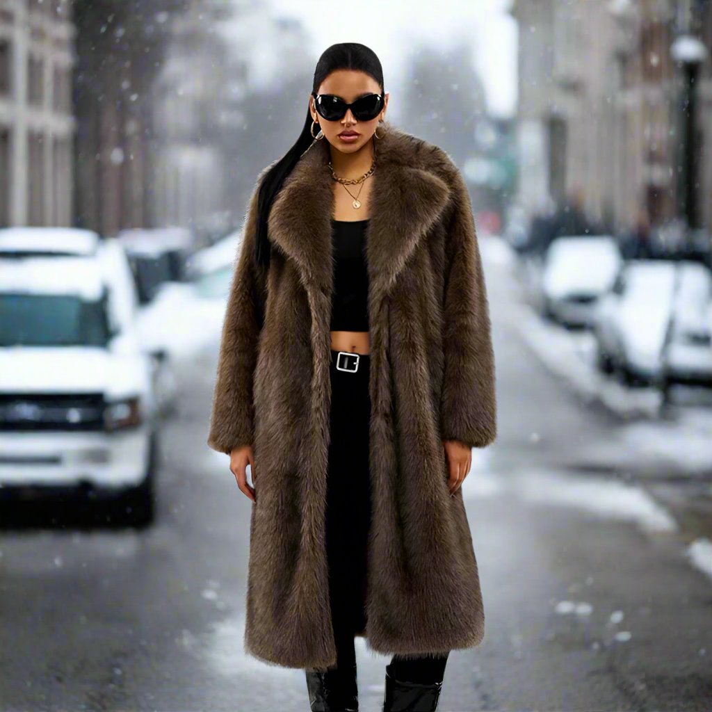 WW | Faux Fur For Women Long Elegant Cut Luxurious And Warm