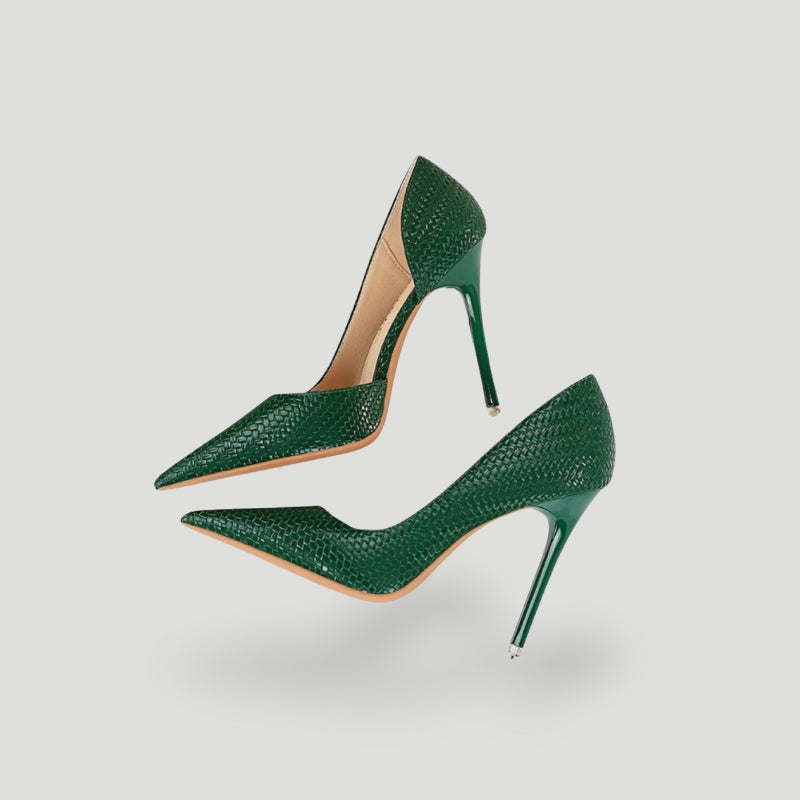 WW | Stiletto Heels Pointed Tapered Elegant Patterned Design High Slim Heels