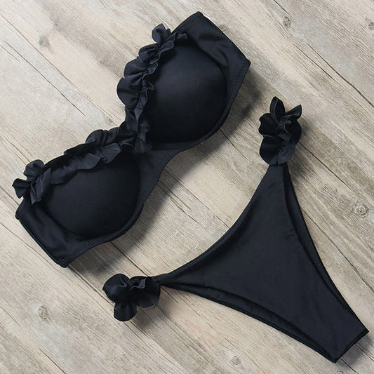 WW | Push-Up-Bikini-Set mit Rüschen für Damen