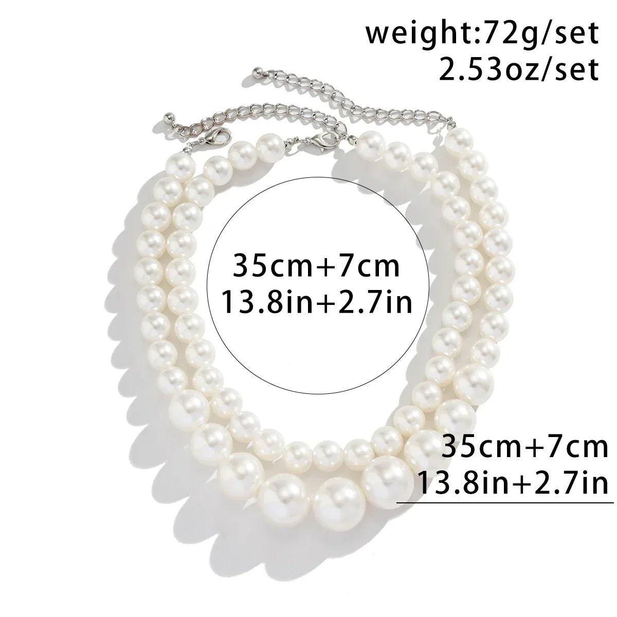WW | Embellished Double Layer Necklace Set for Women