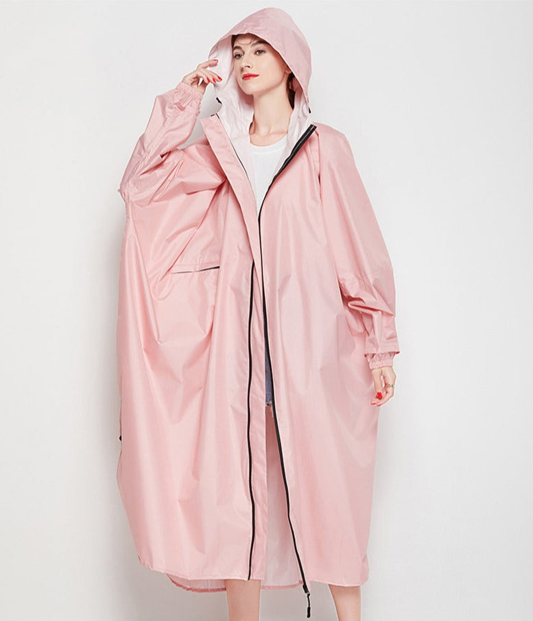 WW | Long rain jacket with poncho