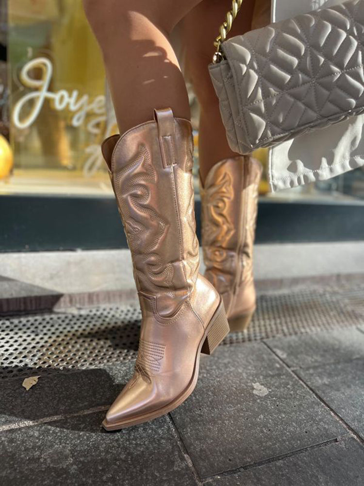 WW | legante Metallic-Cowboystiefel
