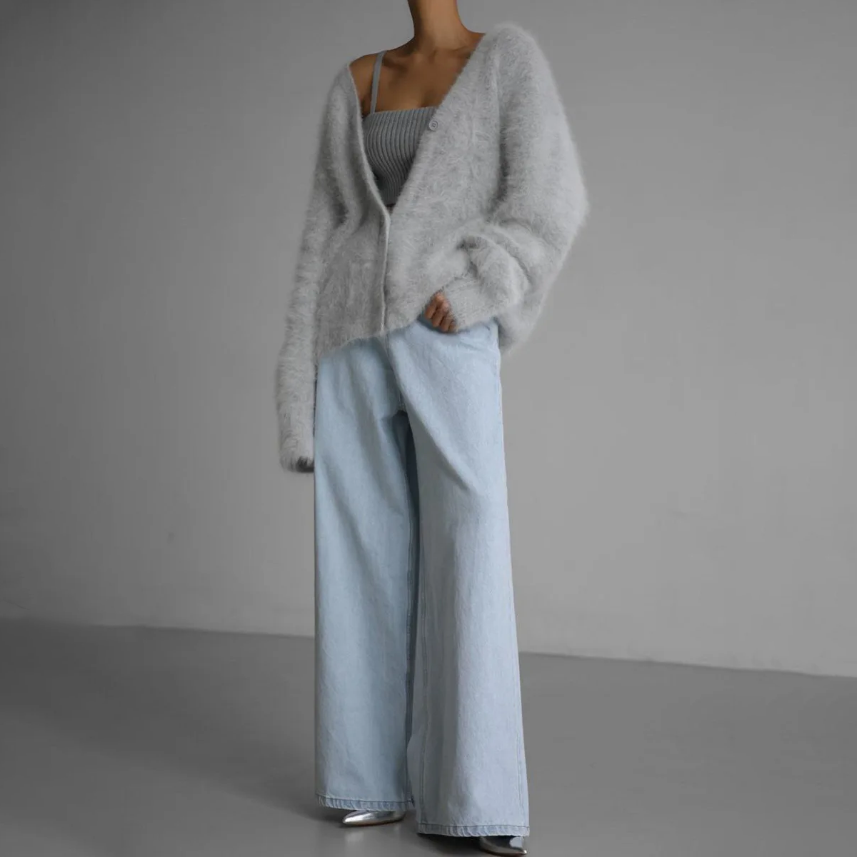 WW | Sooft Wool Strickjacke Weiche Mohair Mischung