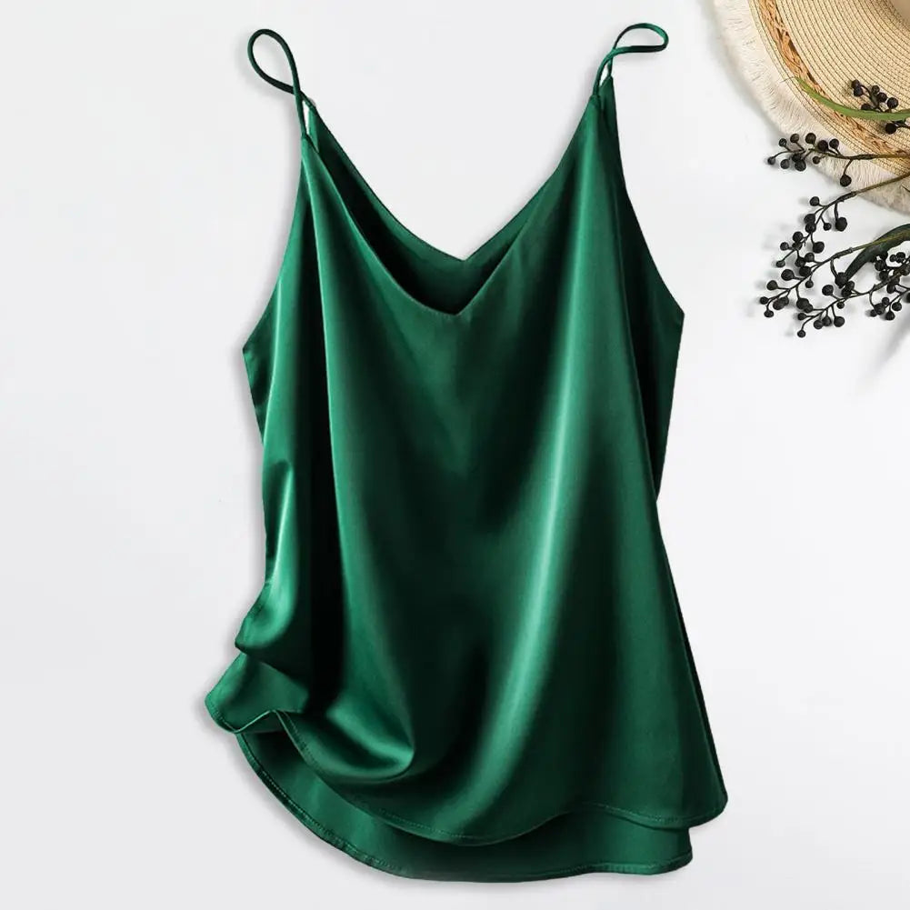 WW | Satin Unterhemd Mit Spaghettiträgern Für Damen