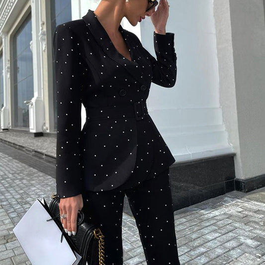 WW | Blazer mit Punkte-Design in taillierter Form
