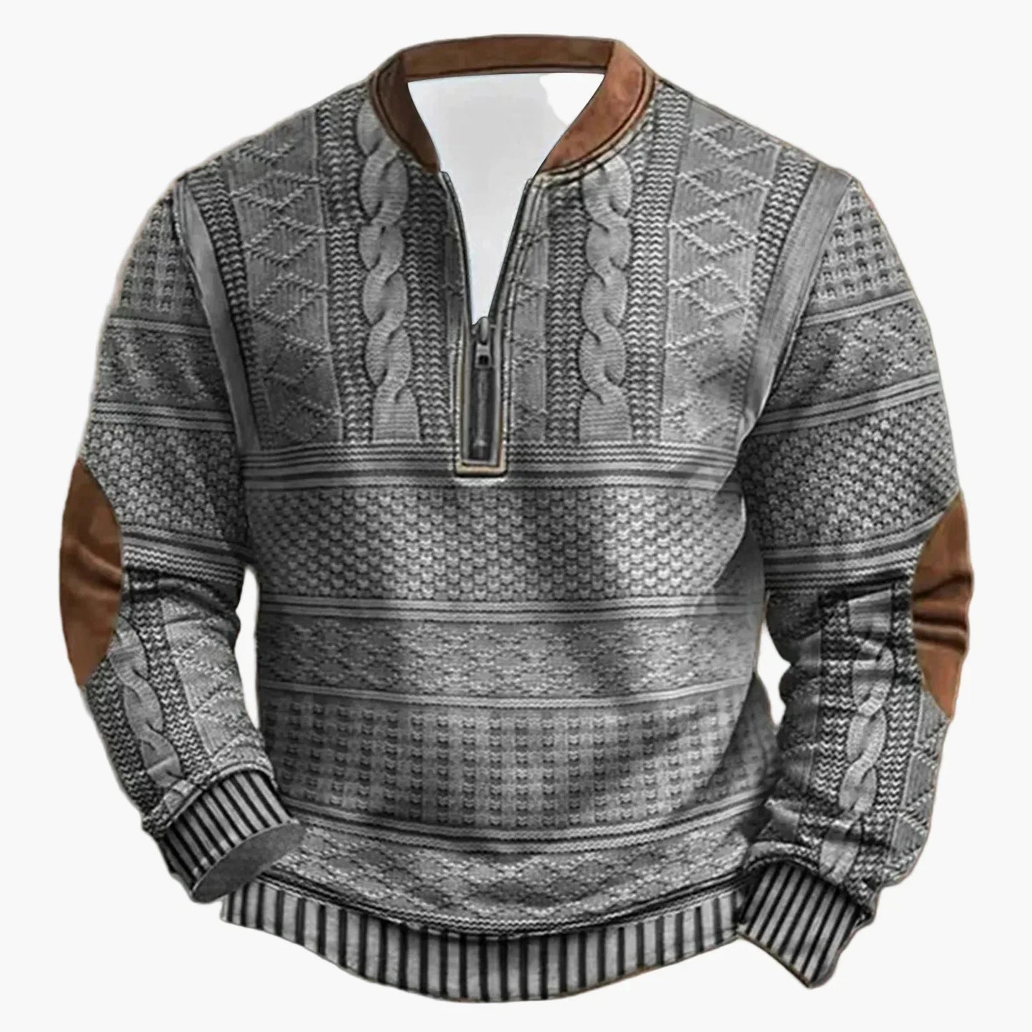 WW | Outdoor Casual Pullover mit Stehkragen und Zipper - Modischer Freizeit-Sweater für Alltag und Freizeit