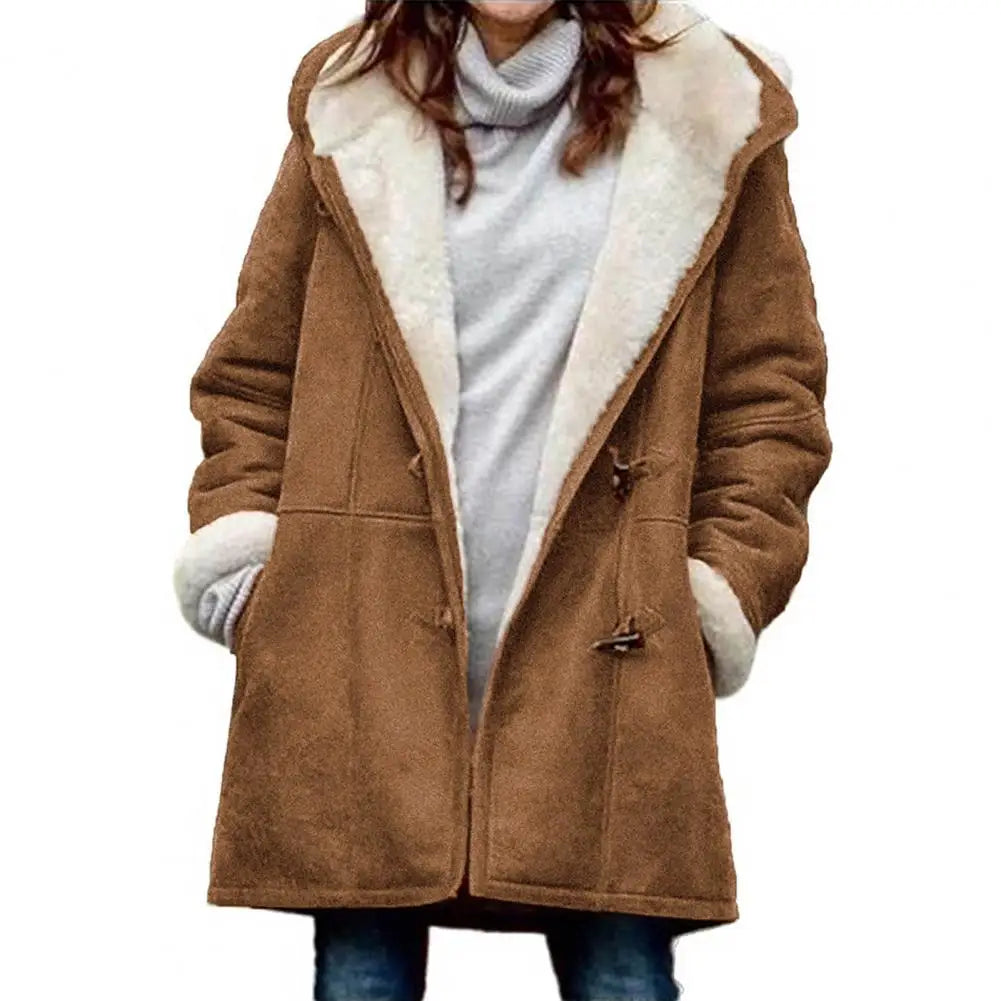 WW | Stylish Grey Fleece Hoodie Coat