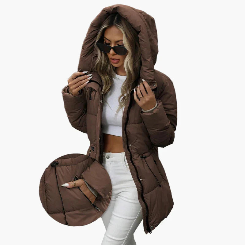 WW | Winter Steppjacke mit Kapuze - Modischer, warmer Mantel für Freizeit und Alltag