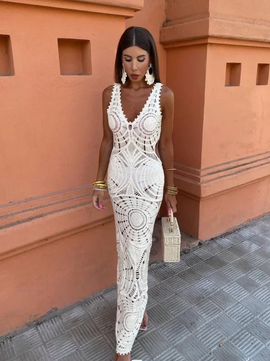 Liselotte™ | Long V-Neck Dress