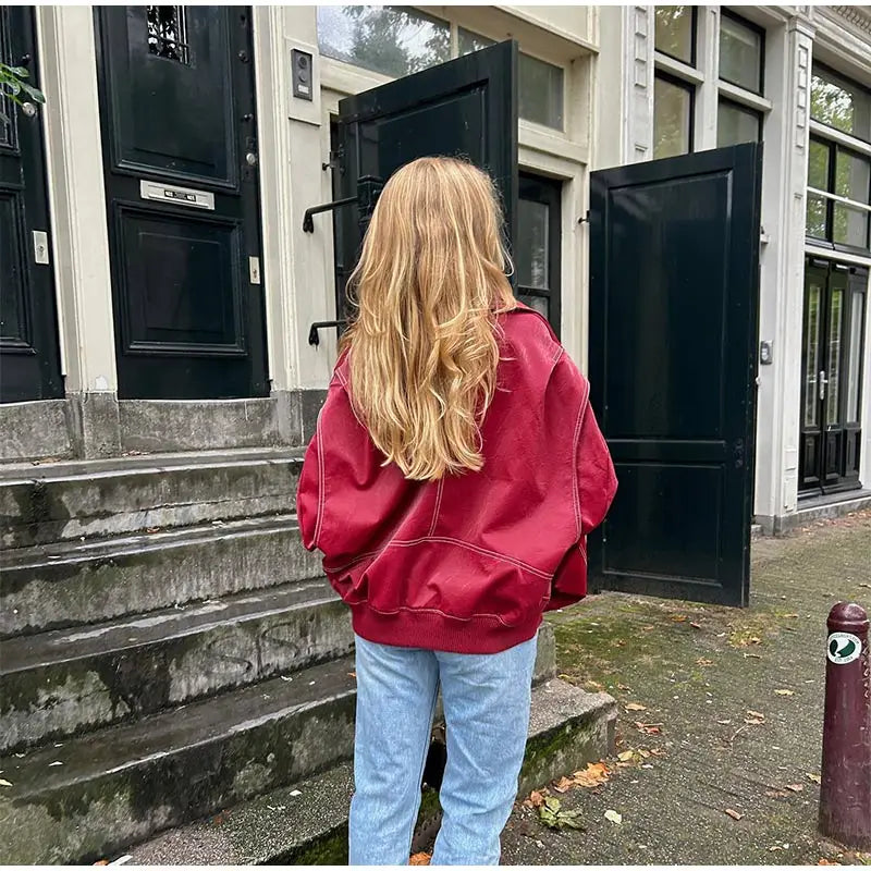 WW | Women's Vintage Oversized Leather Jacket - Perfect for WW | Days