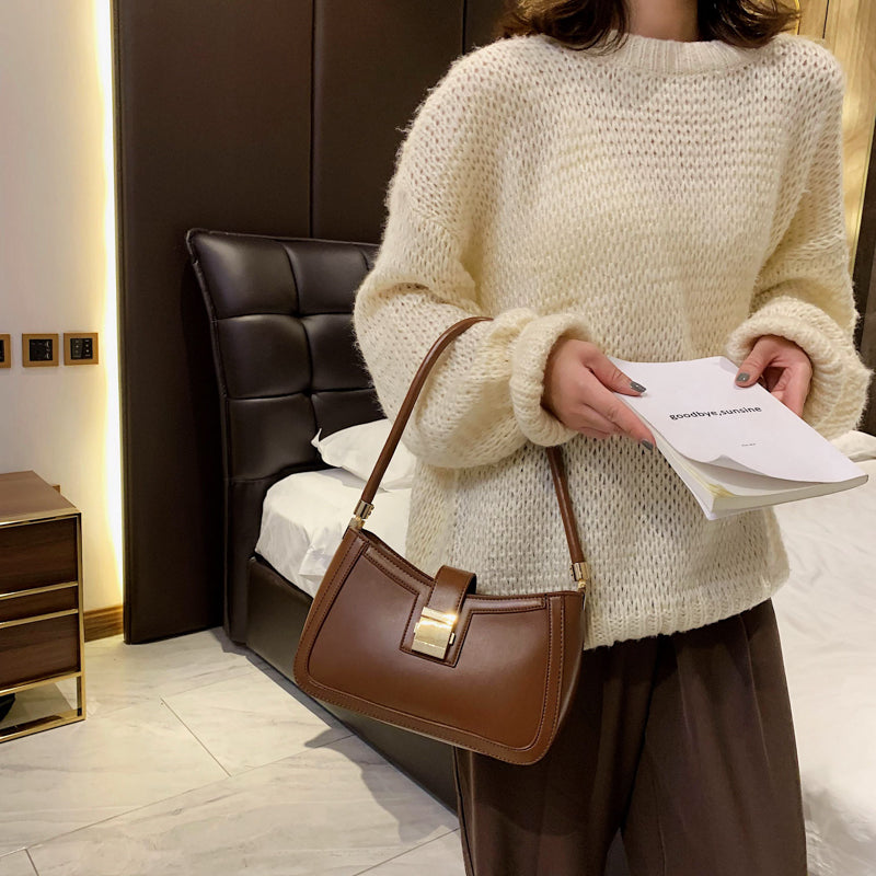 WW | Stilvolle Schultertasche für Damen - Designer-Handtasche mit Reißverschluss