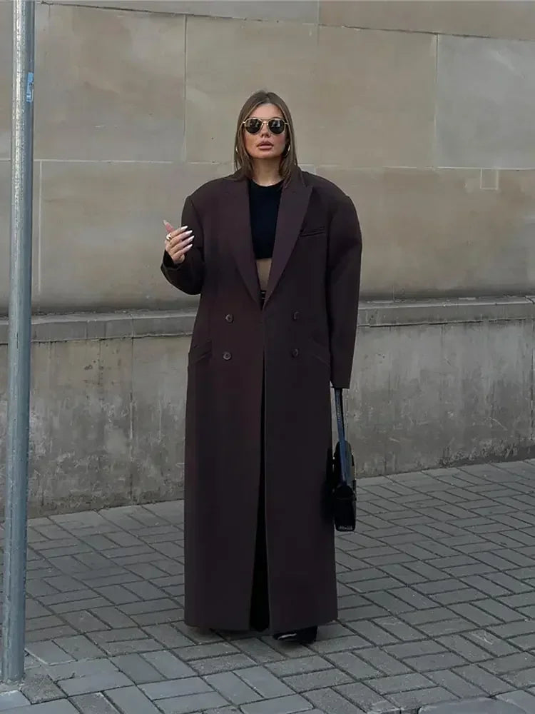 WW | long double-breasted winter jacket