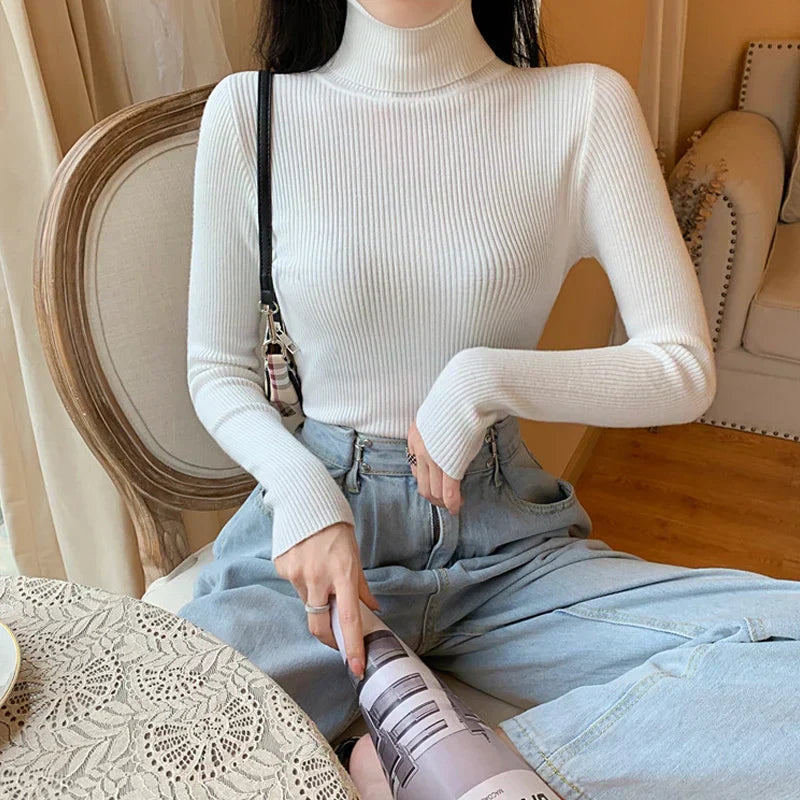 WW - Damen-Ripp-Turtleneck für elegante Raffinesse