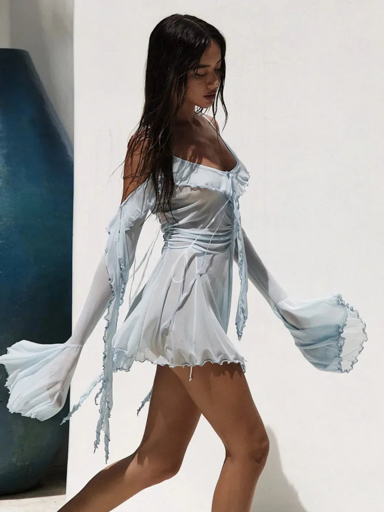 WW | Langärmliges Durchsichtiges Kleid