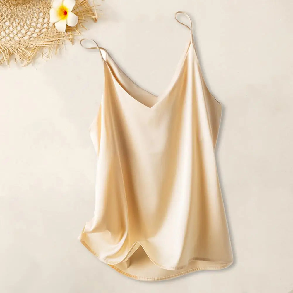 WW | Satin Unterhemd Mit Spaghettiträgern Für Damen