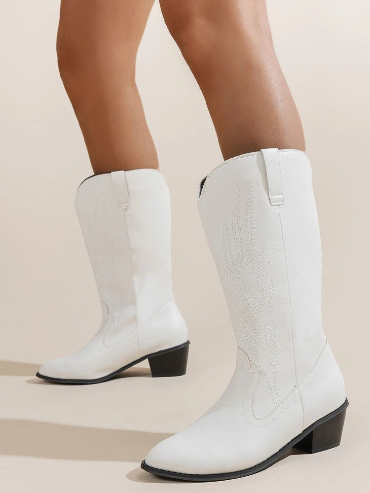 WW Cowboy-Stiefel | Hochwertige Damenstiefel mit Boho-Print