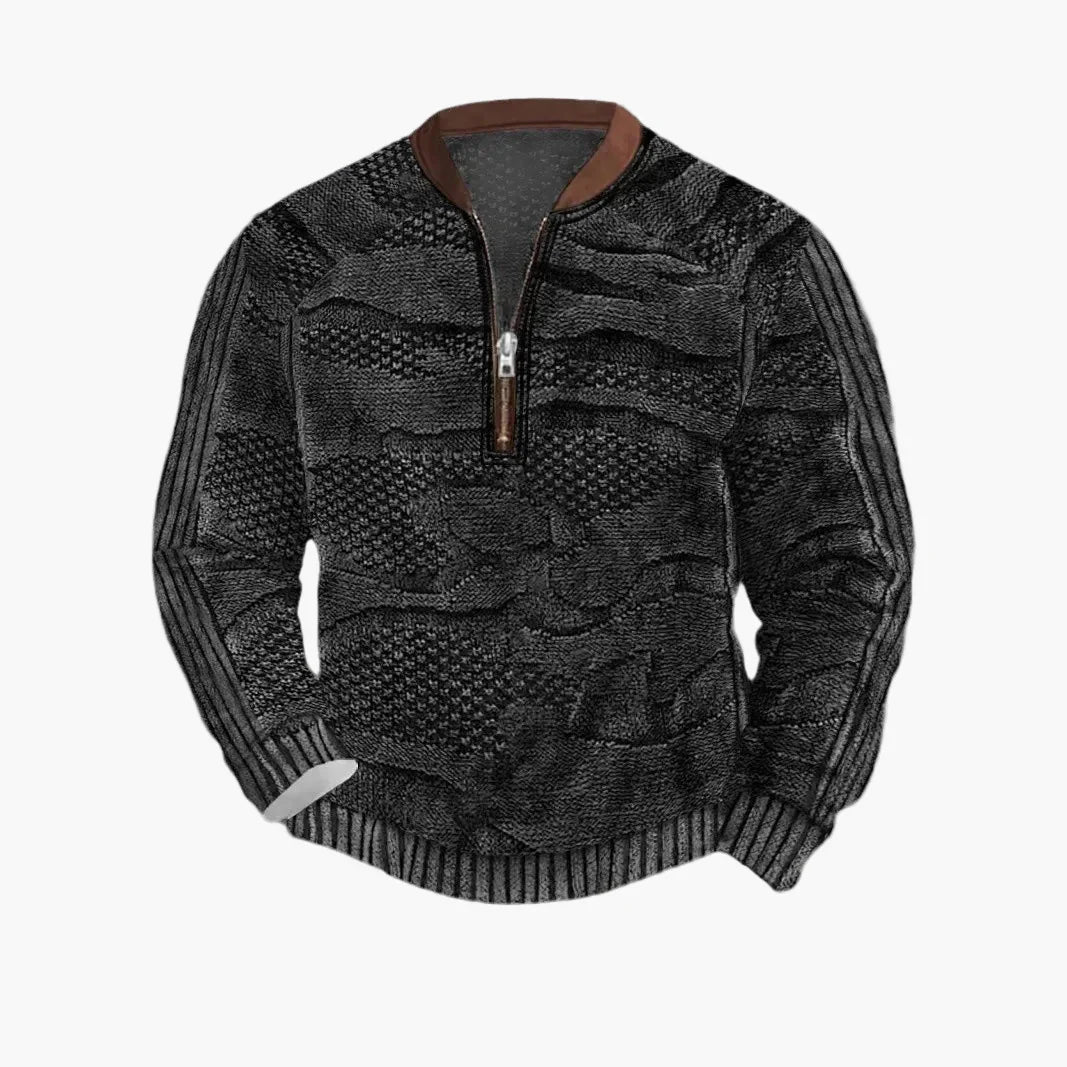 WW | Strickpullover mit Reißverschluss - Moderner Freizeit-Look für Herbst und Frühling