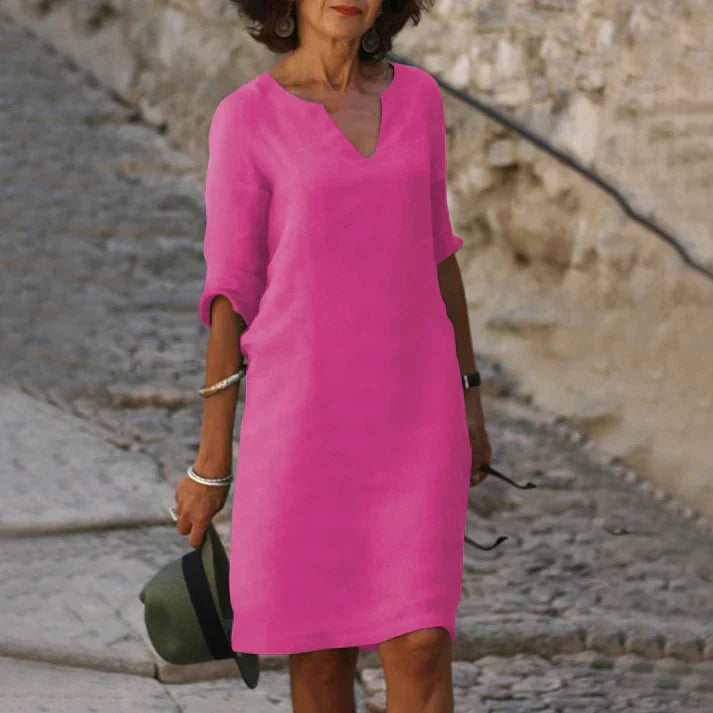 WW | Elegantes Sommerkleid mit V-Ausschnitt