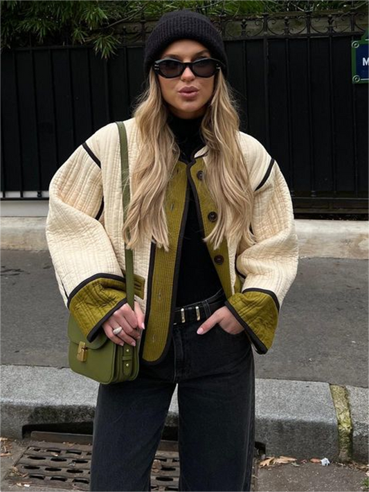 WW | Elegante gesteppte Jacke Colour Block