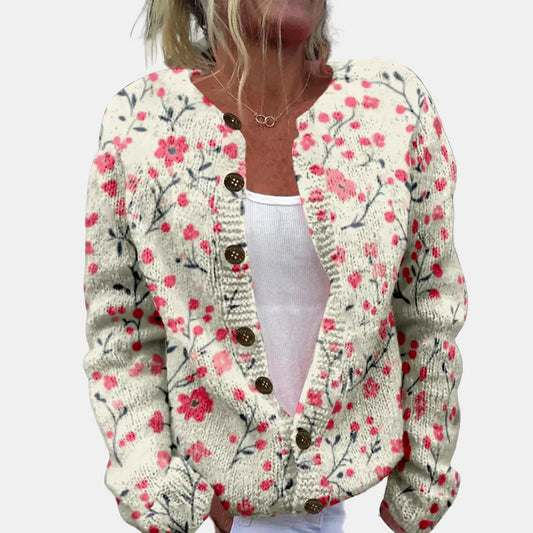 WW | Sofistizierte Blumenstrickjacke