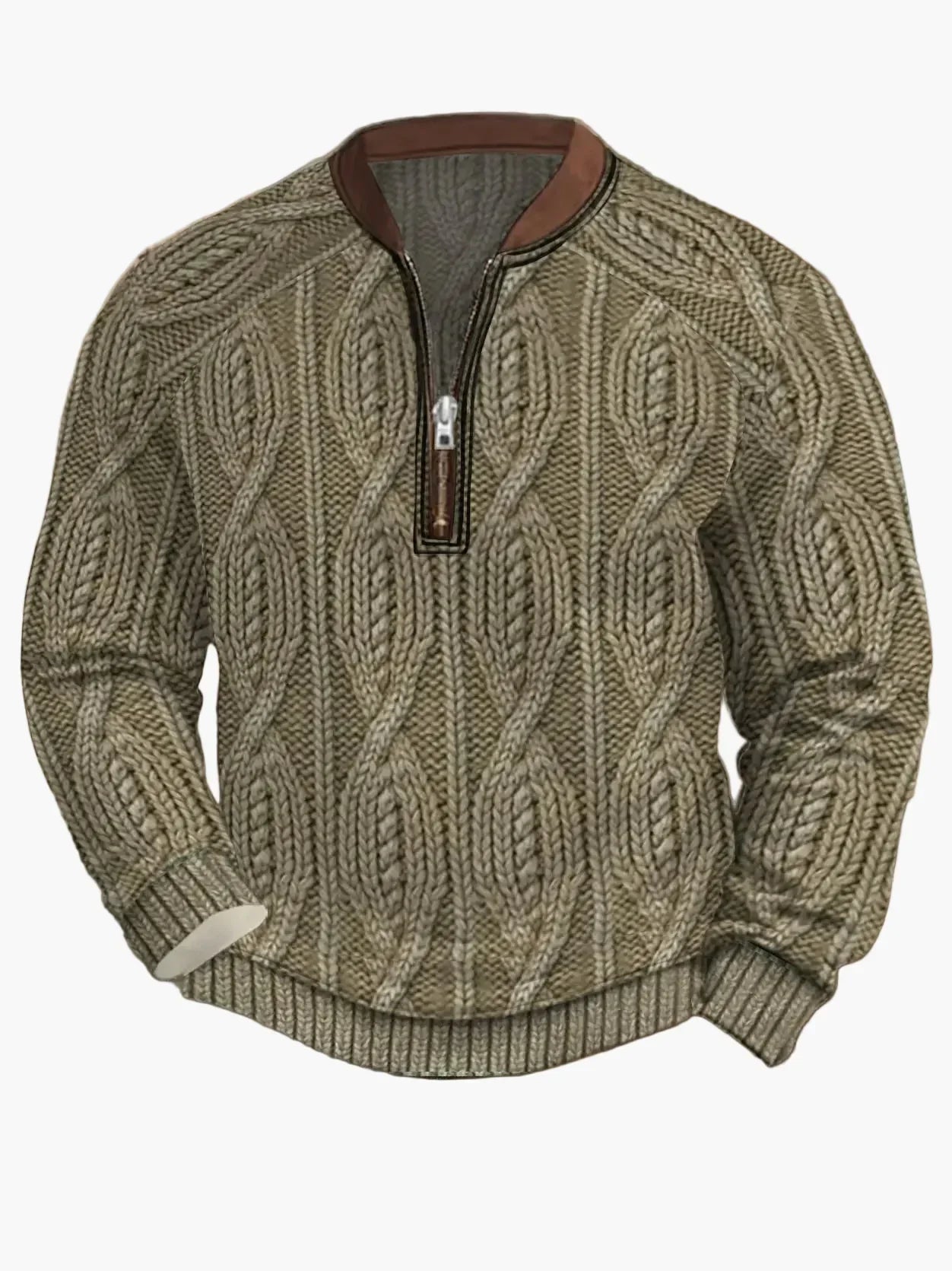 WW | Strickpullover mit Reißverschluss - Moderner Freizeit-Look für Herbst und Frühling