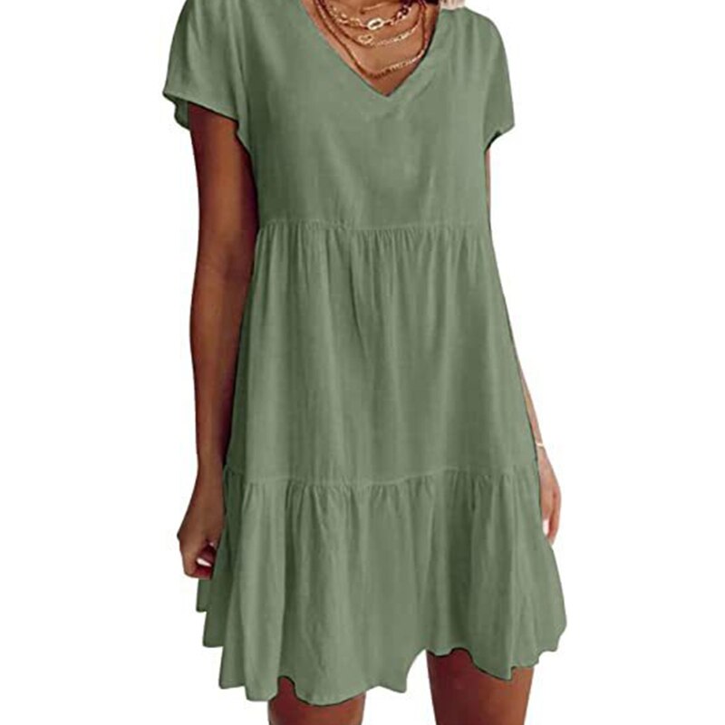 W&W Short Sleeve Woven Dress