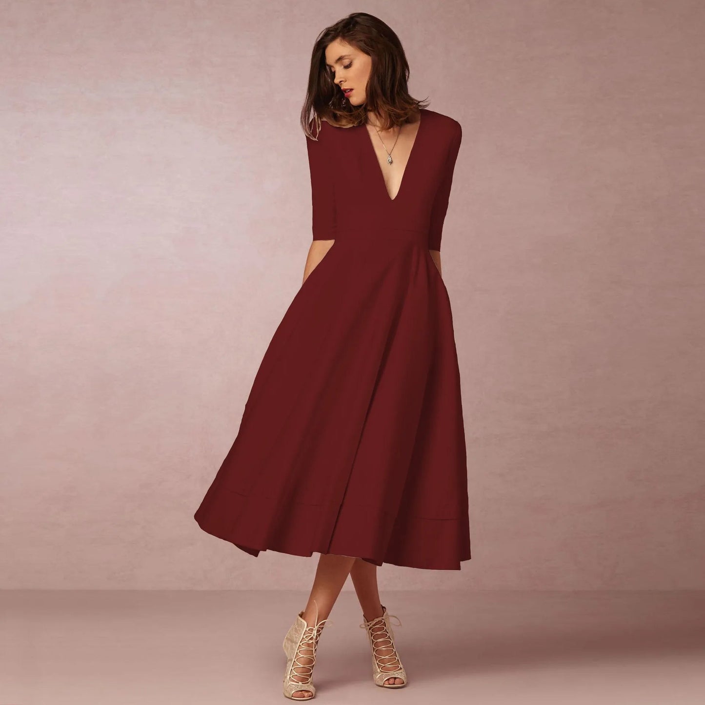 WW | Elegante Lange Damenkleid
