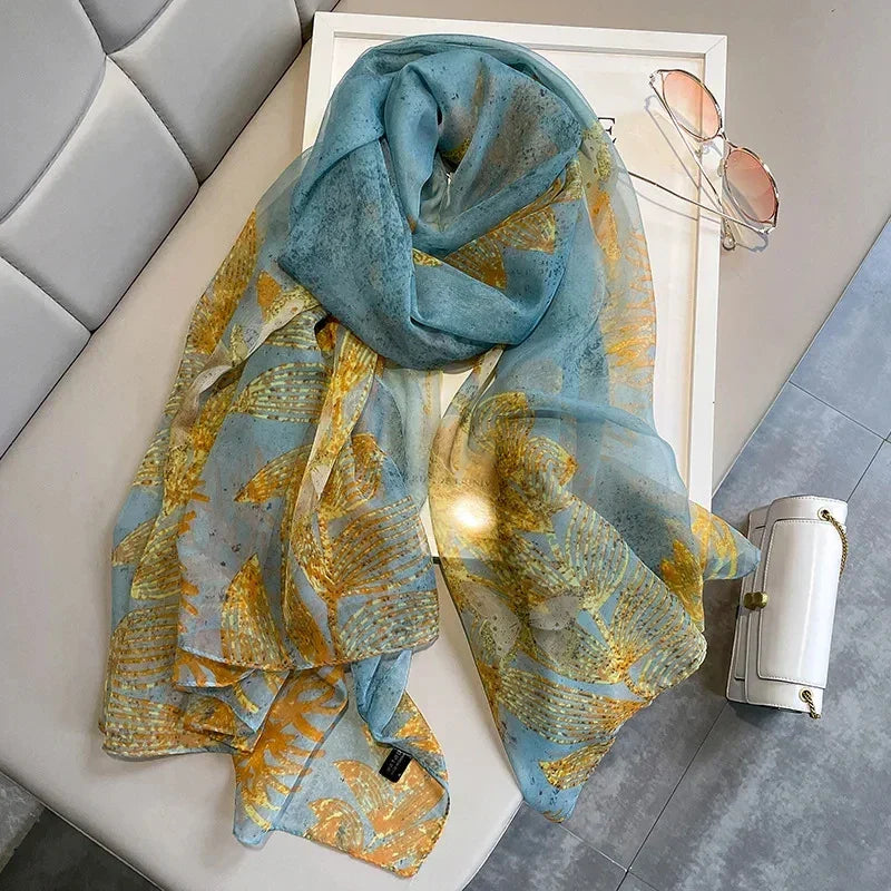 WW | Seidenschal Mit Elegantem Design Und Weicher Textur Für Kalte Tage Stil