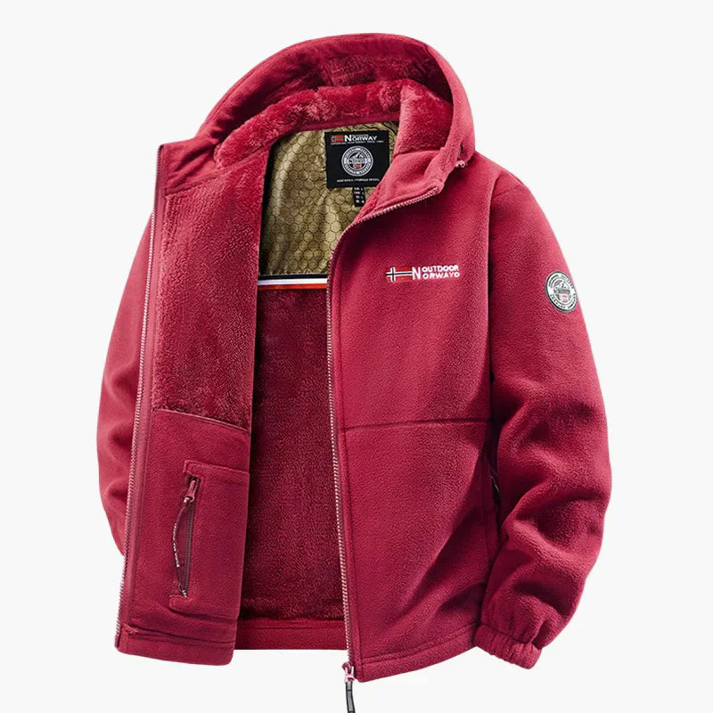 WW | Outdoor Fleecejacke mit Kapuze - Skandinavischer Stil für Winter & Freizeit