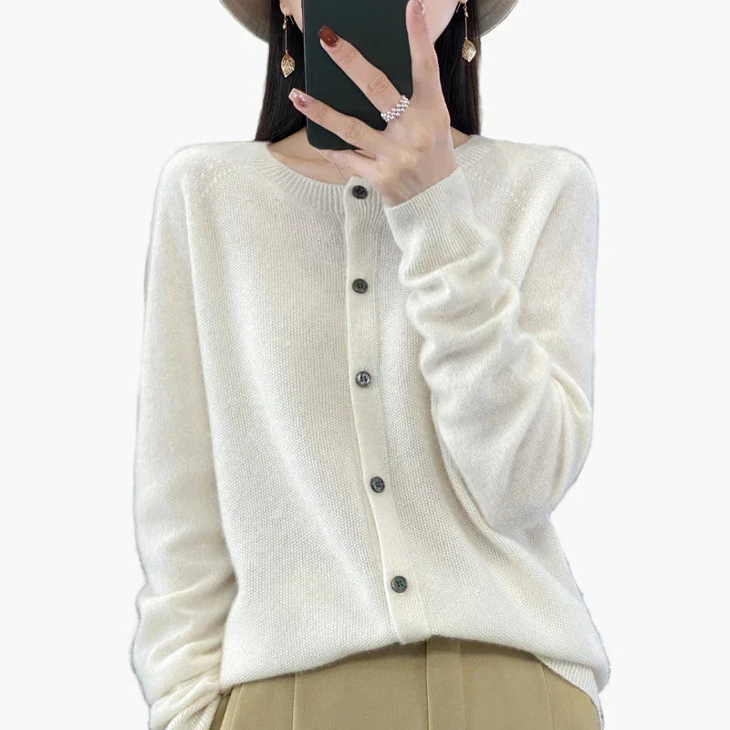 WW | Klassische Strickjacke Cardigan - Eleganter Alltags-Style für Büro & Freizeit