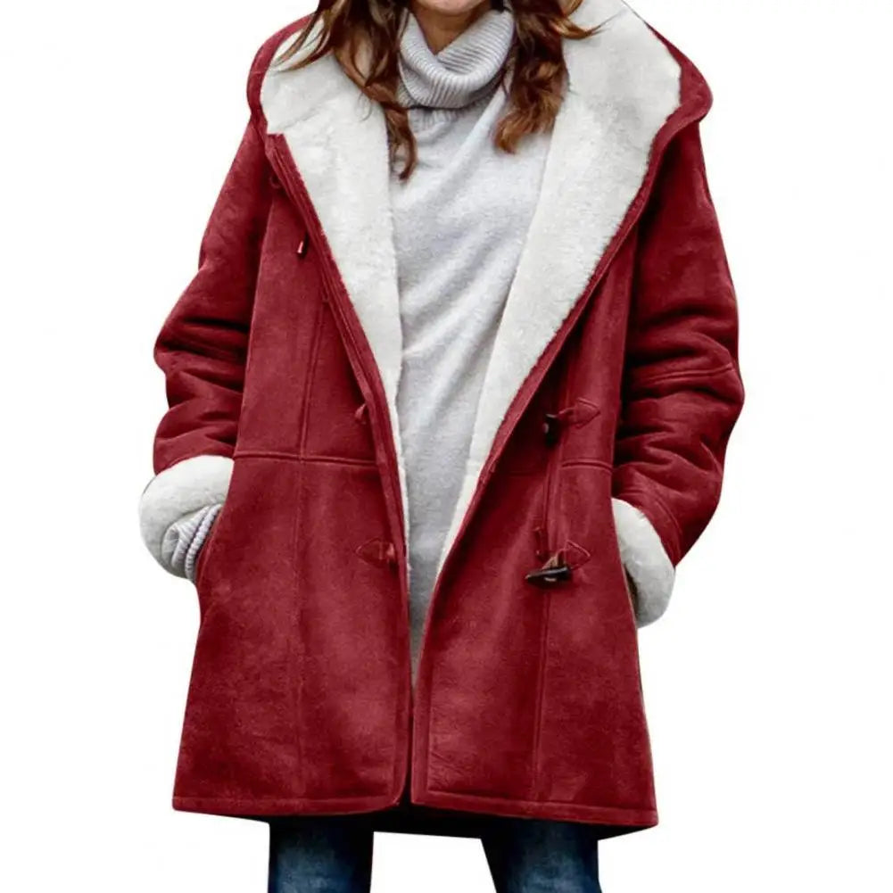 WW | Stylish Grey Fleece Hoodie Coat