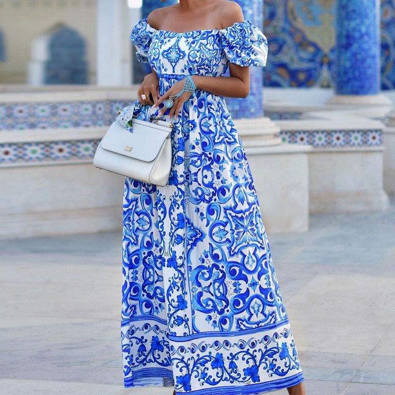 WW - Elegantes Retro Maxikleid