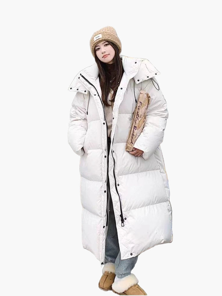 WW | Lange Pufferjacke mit Kapuze - Entspannter Wintermantel für Alltag und Outdoor