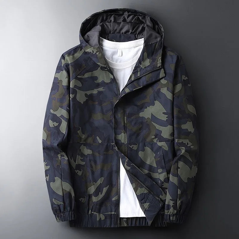 WW | Herren Camouflage Kapuzenjacke - Lässig