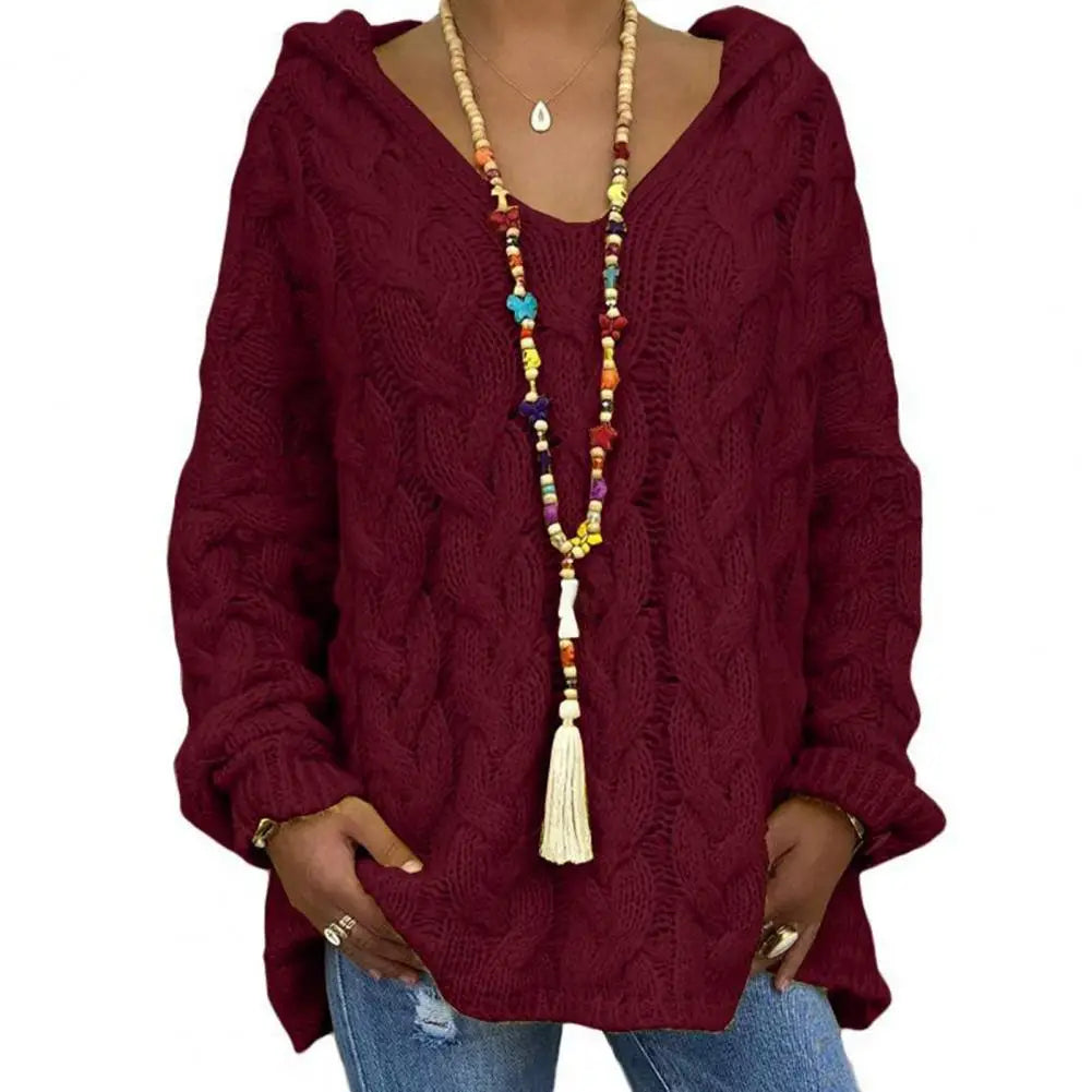 WW | Stylish V-Neck Hoodie for a Casual Look