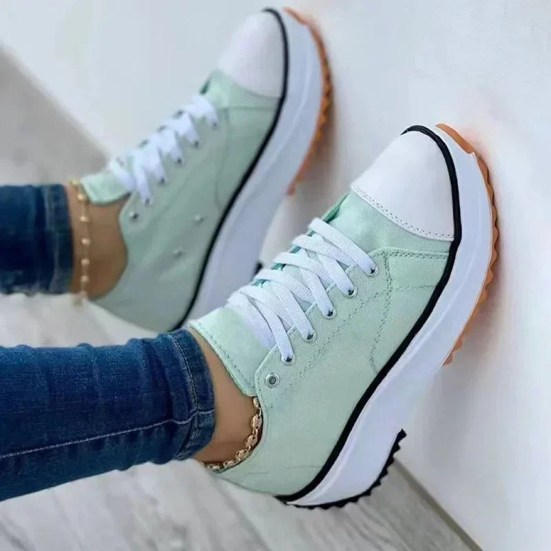 WW | Canvas Sneakers Lässige Schnürschuhe