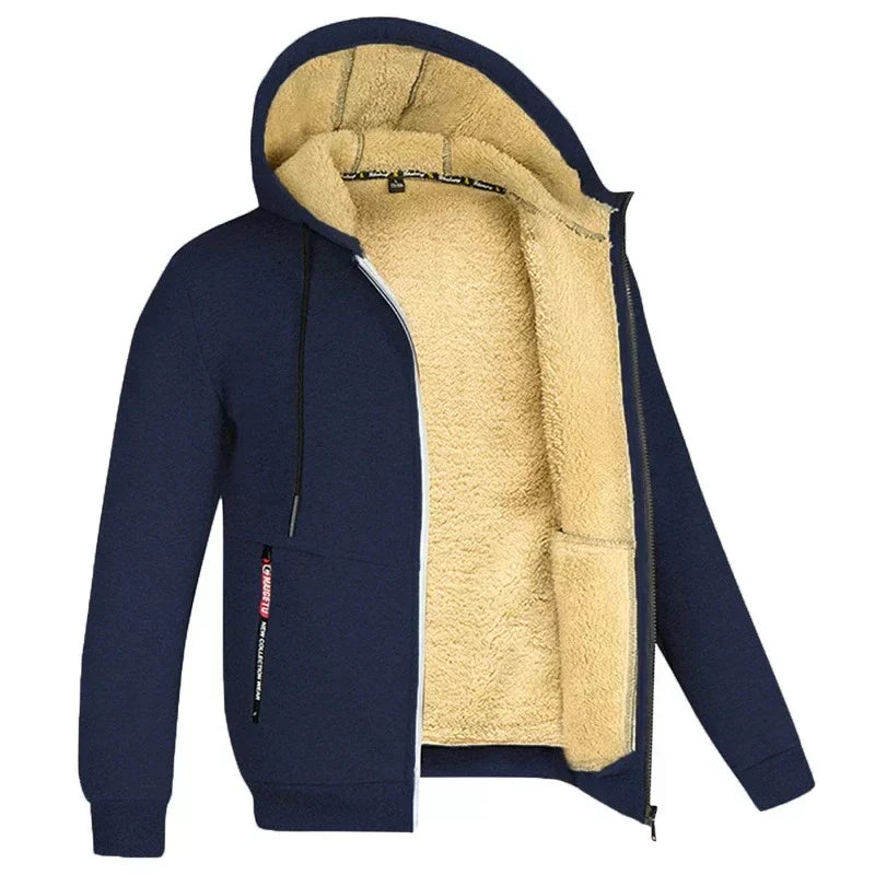 WW | Warme Winterjacke für Männer mit Kapuze Bequeme Outdoorjacke