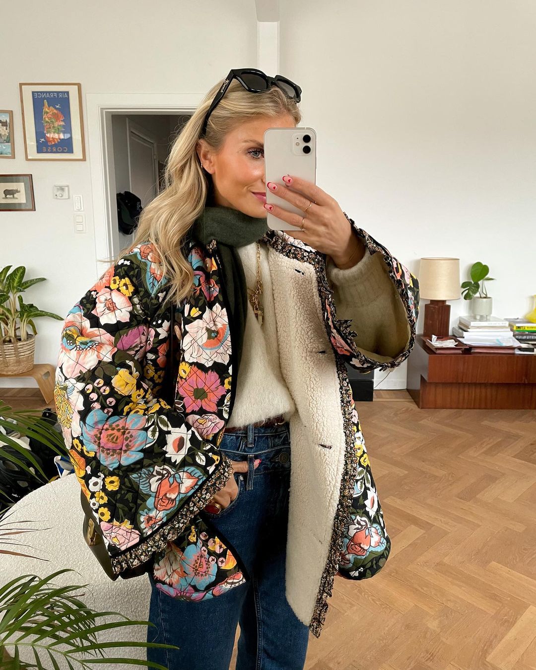 WW | Elegante und bequeme Damen-Steppjacke mit floralem Muster