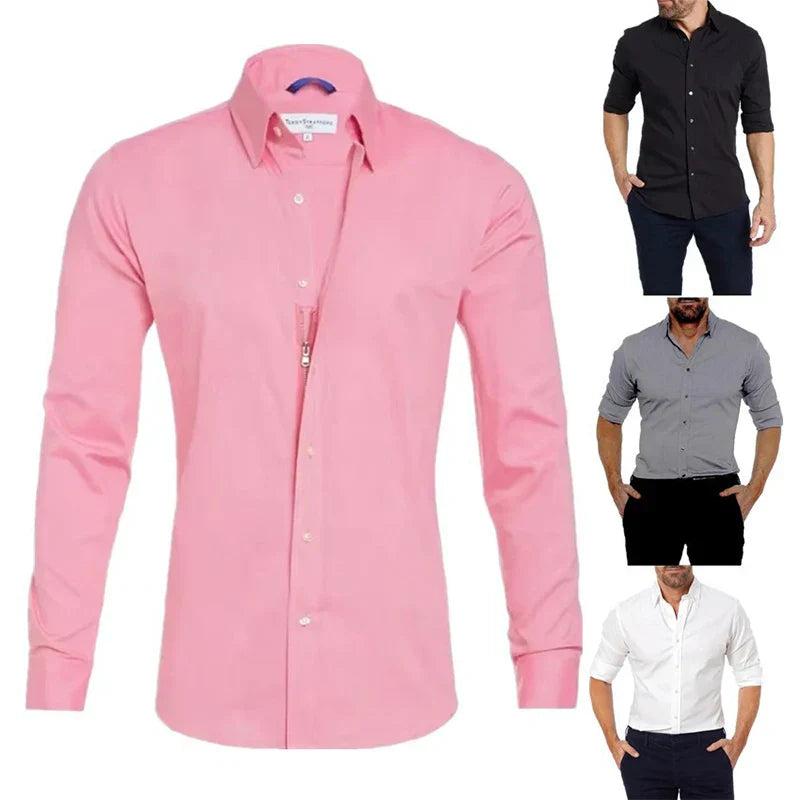 WW - Classic Men's Shirt with Zipper